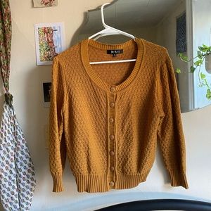 Mustard knit cardigan